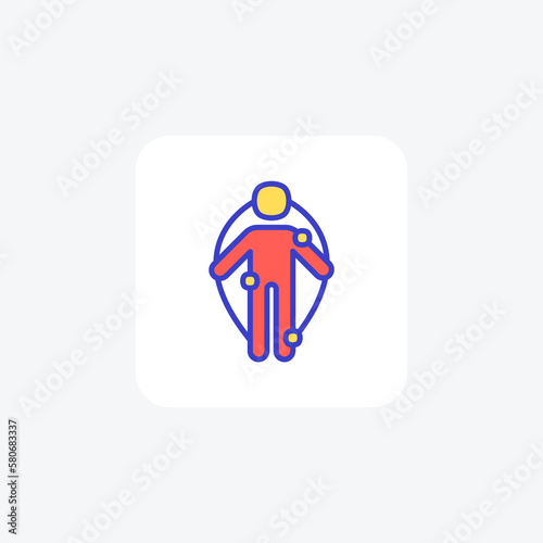Body test, disease diagnosing fully editable vector fill icon

