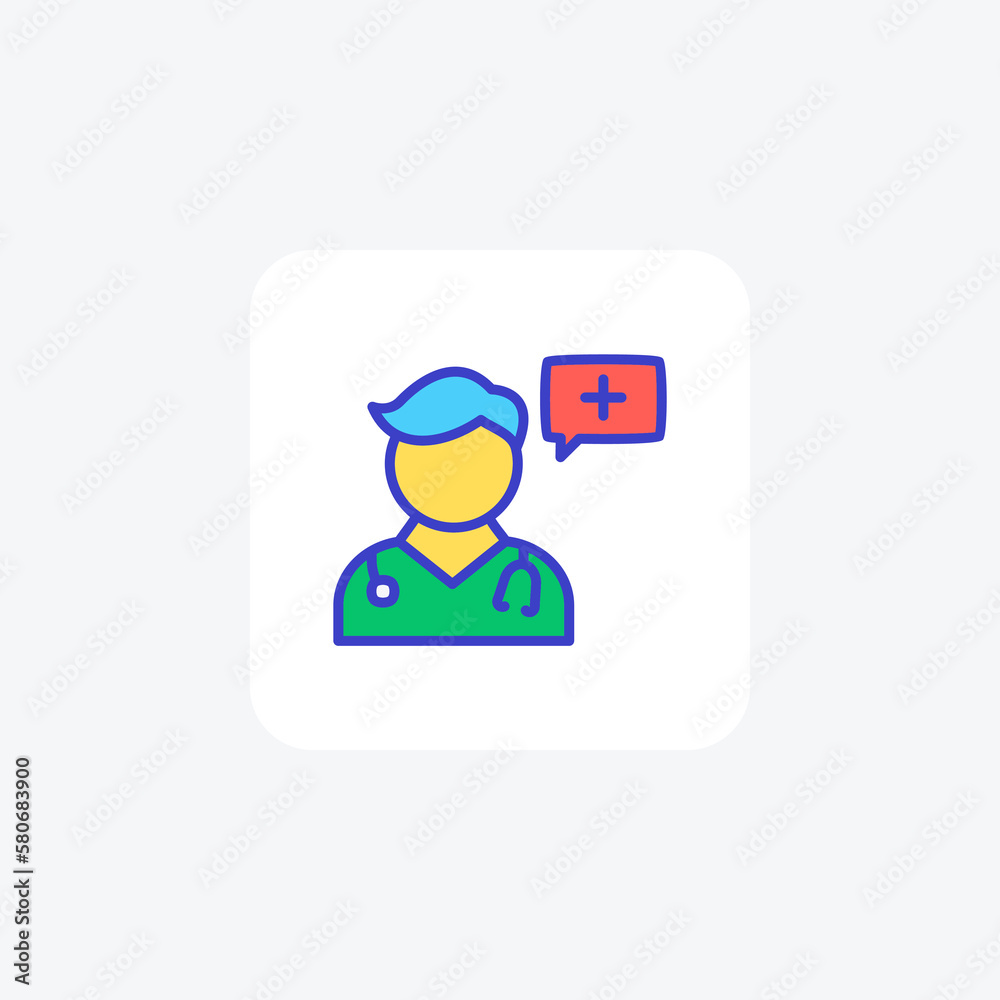 Doctor, consultant fully editable vector fill icon Doctor, consultant fully editable vector fill icon