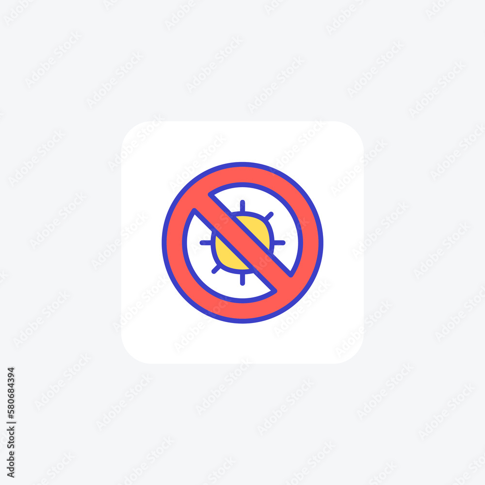 Ban, corona fully editable vector fill icon
Ban, corona fully editable vector fill icon