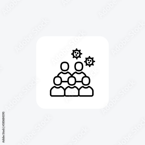 Spreading, pandemic fully editable vector fill icon

