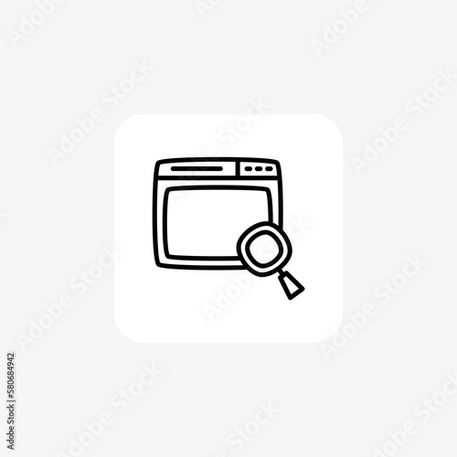Analysis, search, fully editable vector fill  icon     © Blinix Solutions