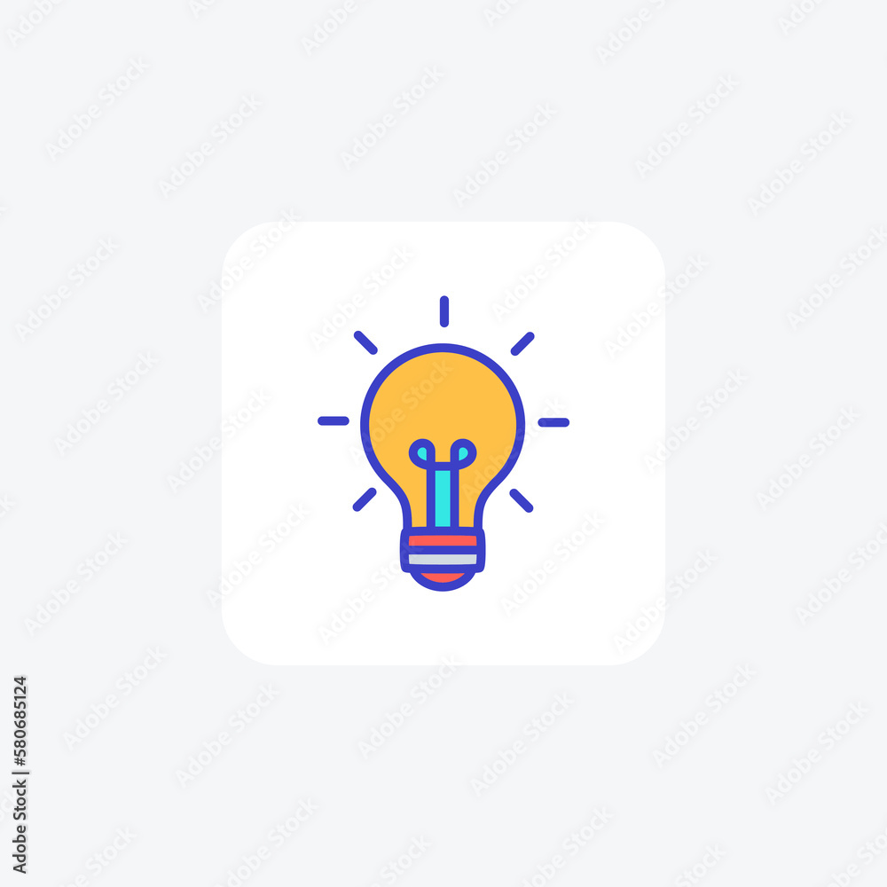 Bulb, creative fully editable vector fill icon
Bulb, creative fully editable vector fill icon