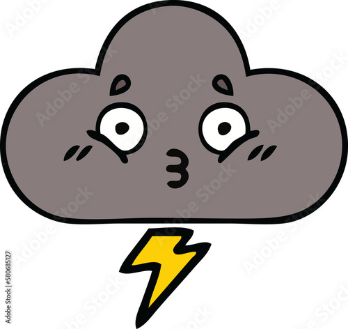 cute cartoon storm cloud