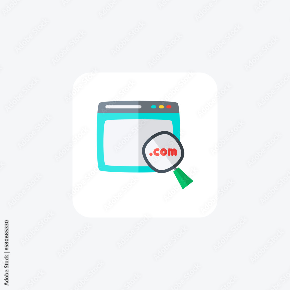 Domain,loupe fully editable vector fill  icon

