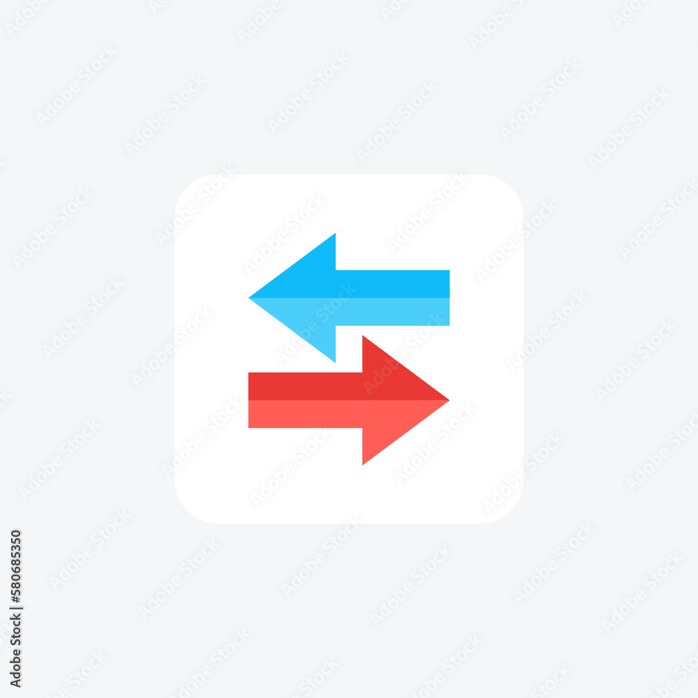 Arrow, inversion fully editable vector fill icon
Arrow, inversion fully editable vector fill icon