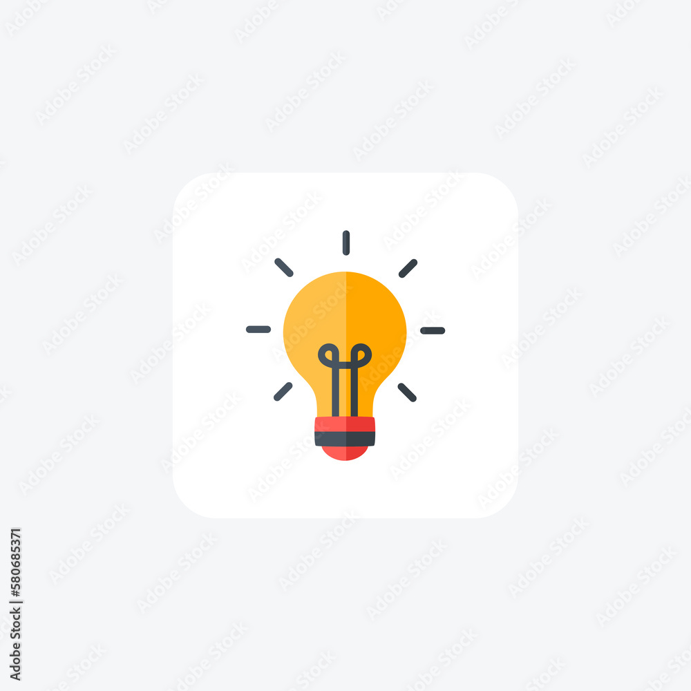 Bulb, creative fully editable vector fill icon
Bulb, creative fully editable vector fill icon