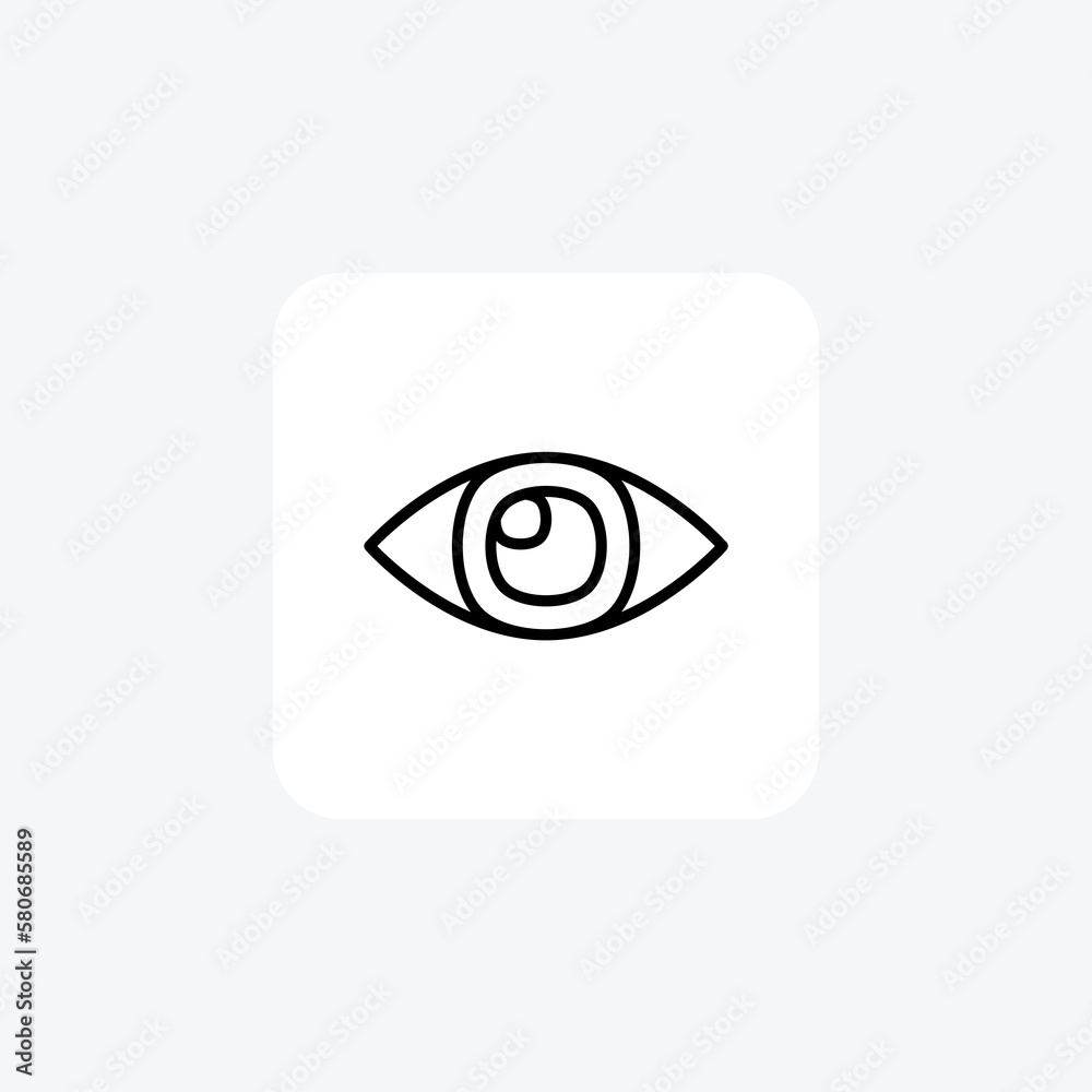 Eye, visual fully editable vector fill icon
Eye, visual fully editable vector fill icon