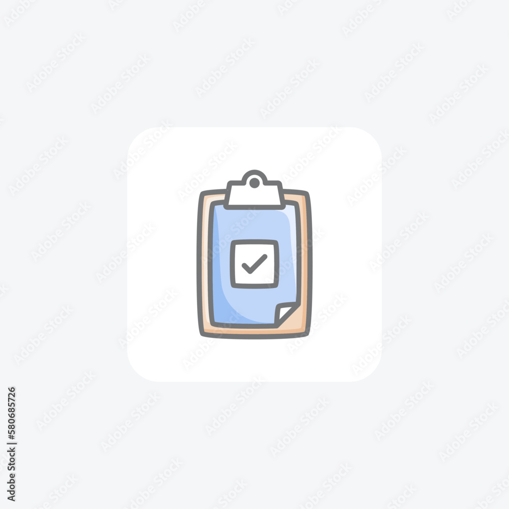 Form, test fully editable vector fill icon
Form, test fully editable vector fill icon