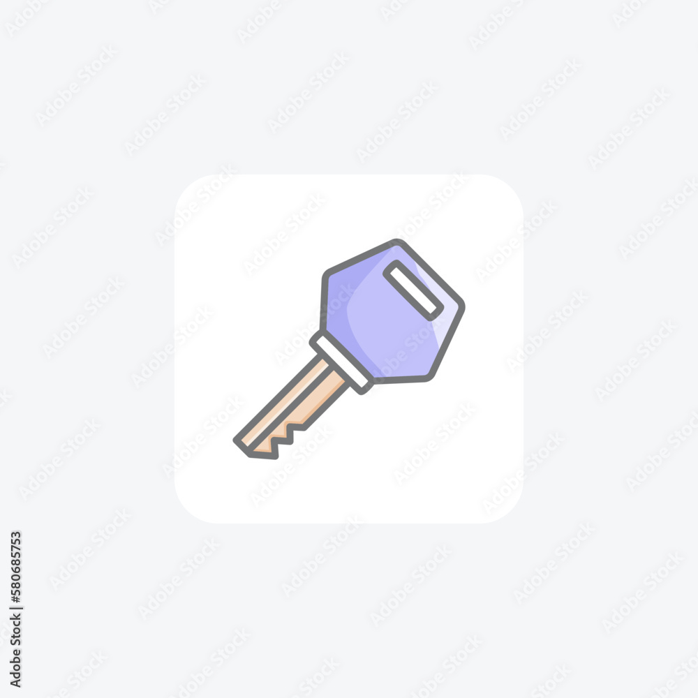Key, open fully editable vector fill icon
Key, open fully editable vector fill icon