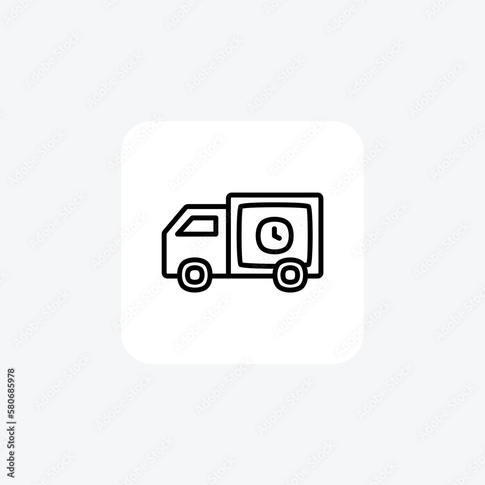 Transport, truck fully editable vector line icon
Transport, truck fully editable vector line icon