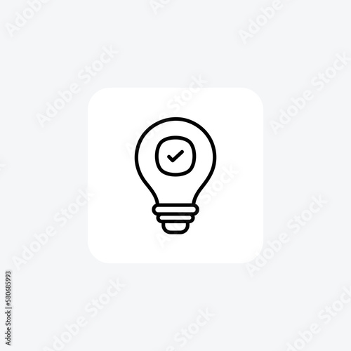 Bulb, business fully editable vector line icon

