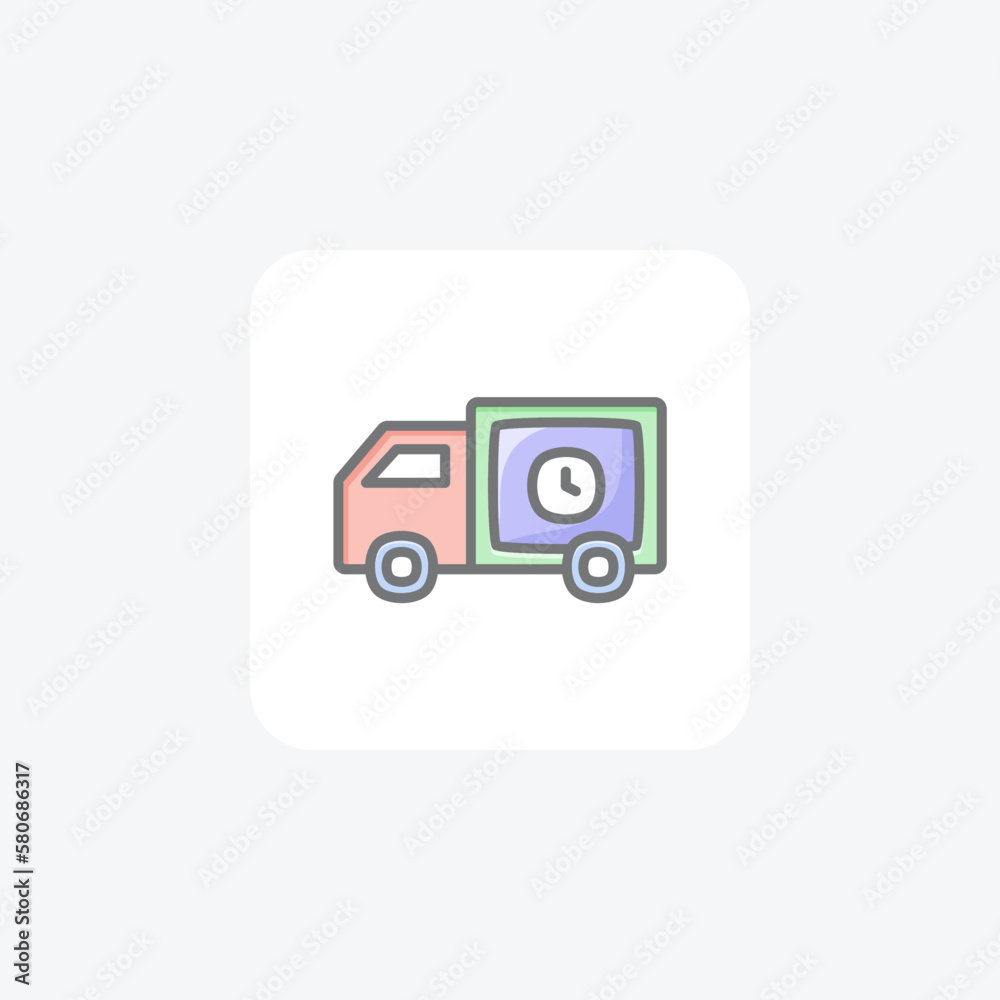 Transport, truck fully editable vector line icon
Transport, truck fully editable vector line icon