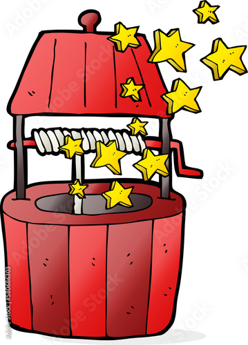 cartoon wishing well