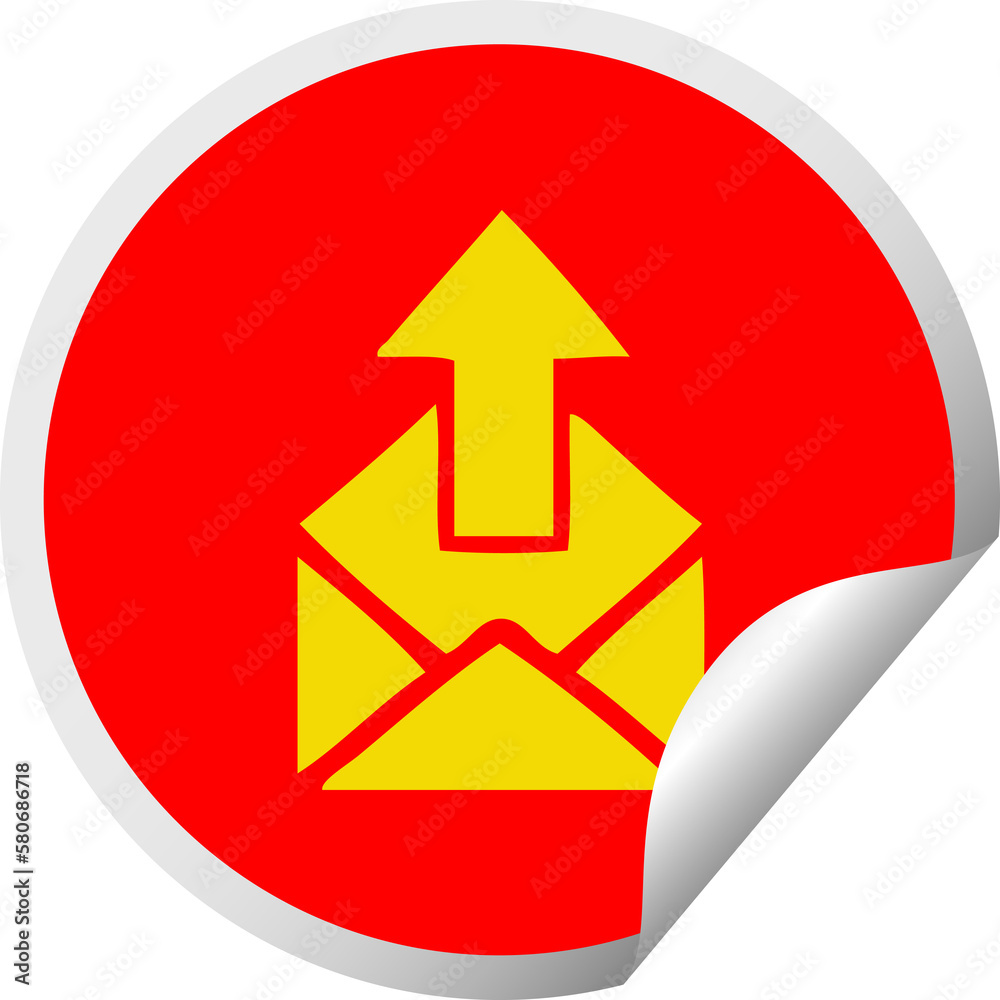 circular peeling sticker cartoon email sign circular peeling sticker cartoon email sign