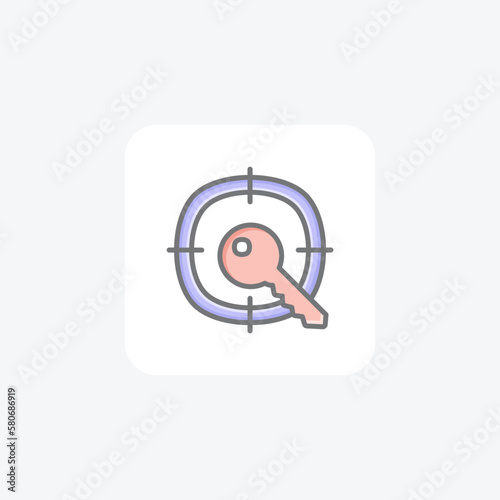 Key, founder, fully editable vector fill icon

