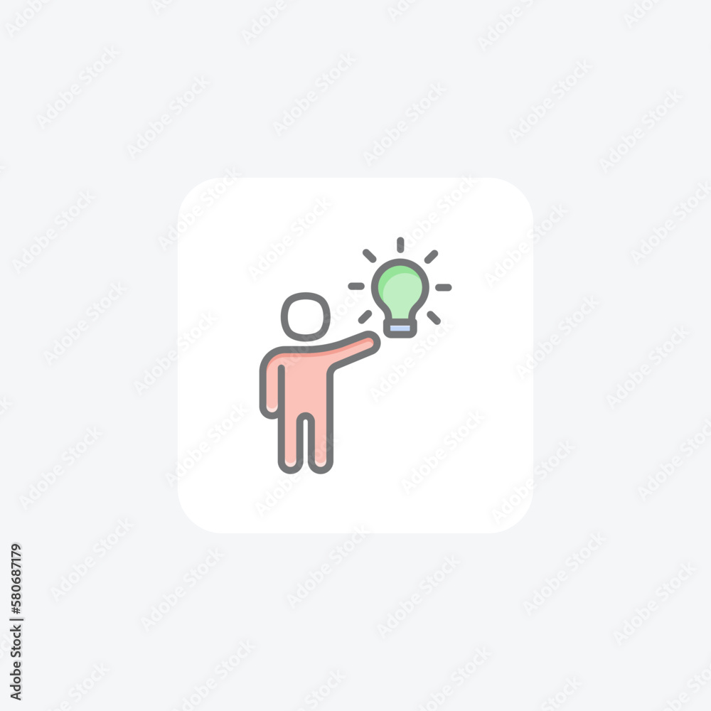 Bulb, idea fully editable vector fill icon
Bulb, idea fully editable vector fill icon
