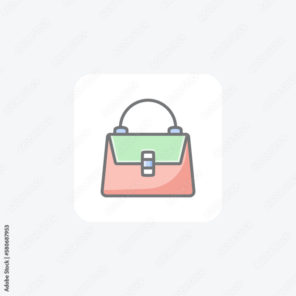 Handbag fully editable vector fill icon
Handbag fully editable vector fill icon