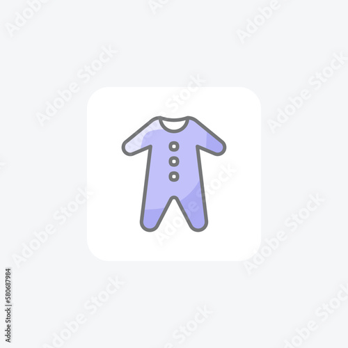 Baby suit fully editable vector fill icon

