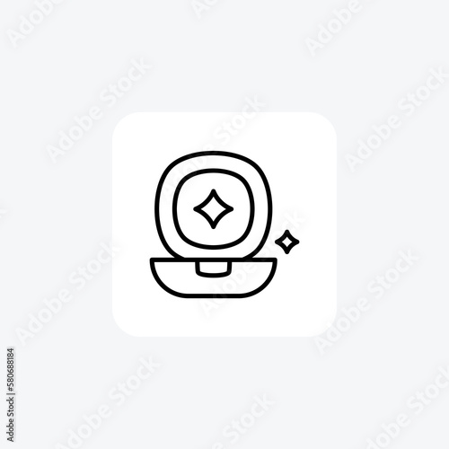 Face powder, compack fully editable vector fill icon

