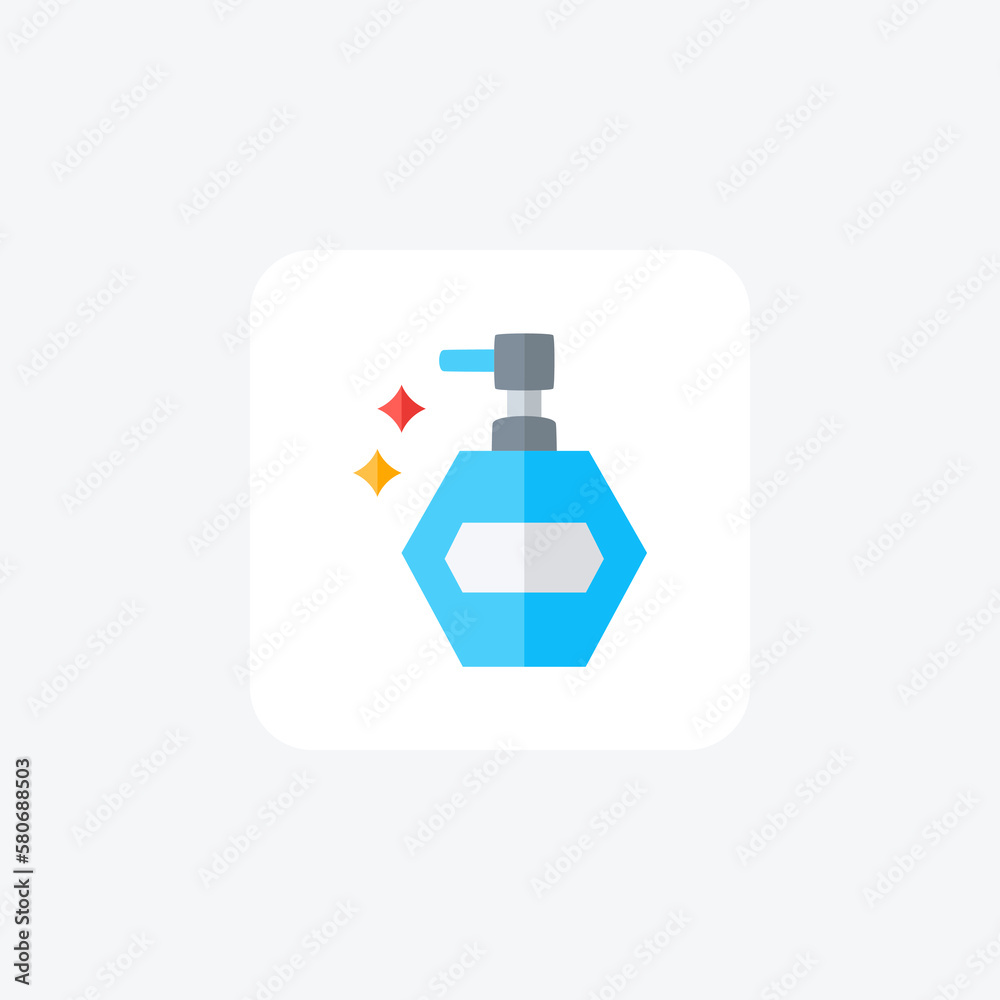 Parfume, spray fully editable vector fill icon

