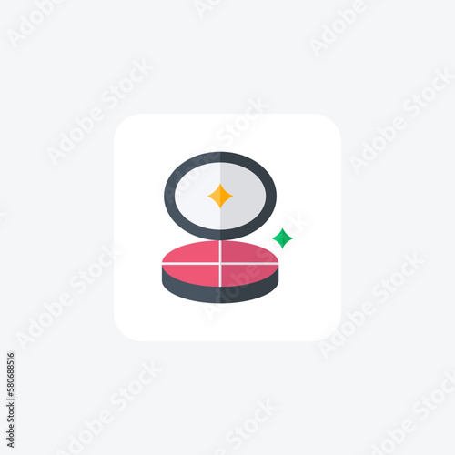 Face powder, makeup fully editable vector fill icon

