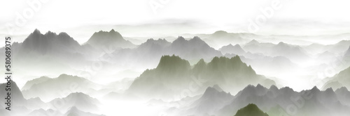 misty mountain landscape © 凡墨映画