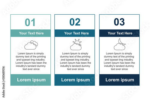 business infographics design template with icons and 3 options or steps. can be used for process diagram, flow chart.