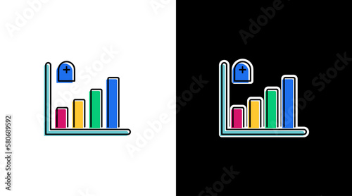 death statistic infographic data analysis demographic colorful icon design chart bar percentage