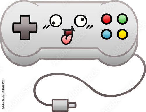 gradient shaded cartoon game controller