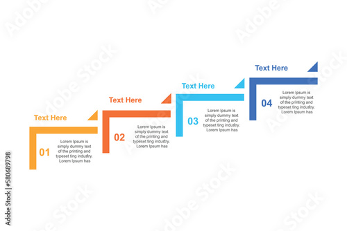 business infographics design template with  4 options or steps. © Duanghathai