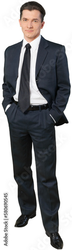 Full Length Standing businessman in suit