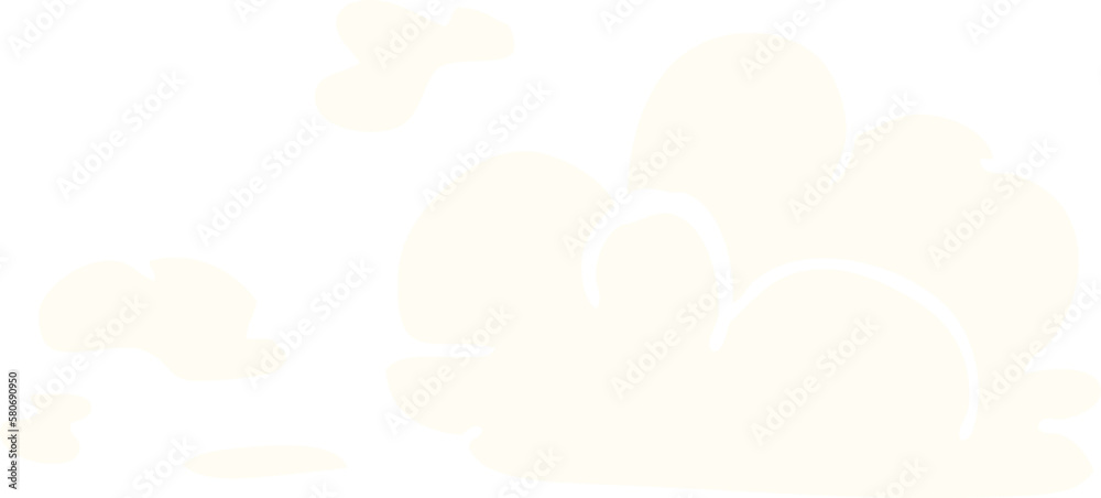 Fototapeta premium cartoon doodle fluffy white clouds