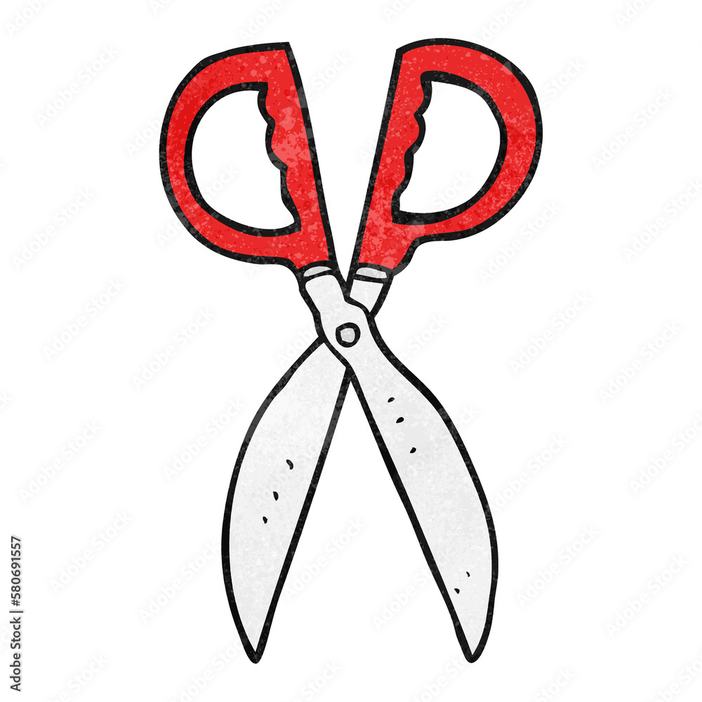 textured cartoon pair of scissors textured cartoon pair of scissors