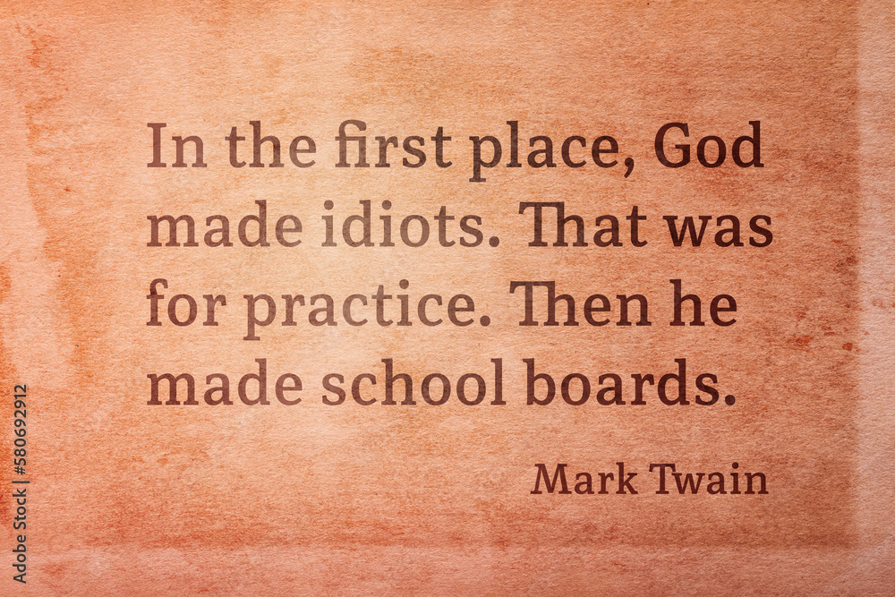 Obraz premium school boards Twain