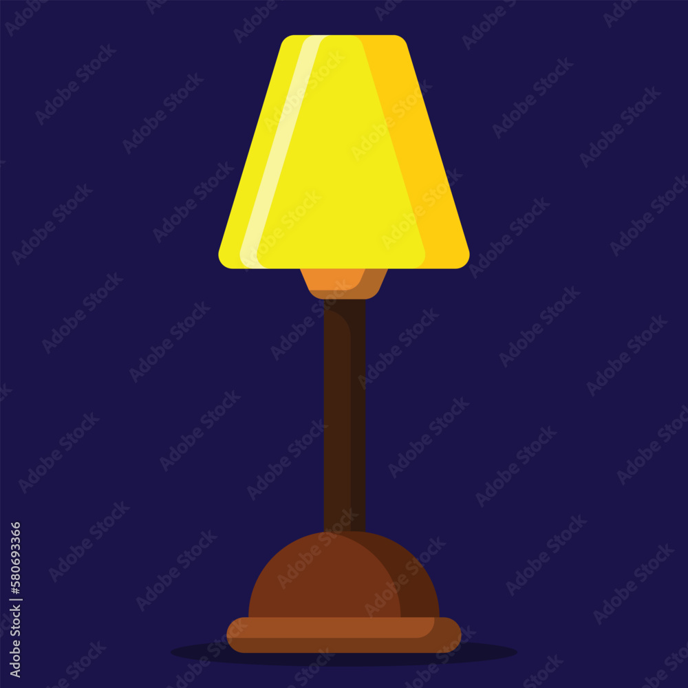 Desk lamp icon. Subtable to place on furniture, etc. Desk lamp icon. Subtable to place on furniture, etc.