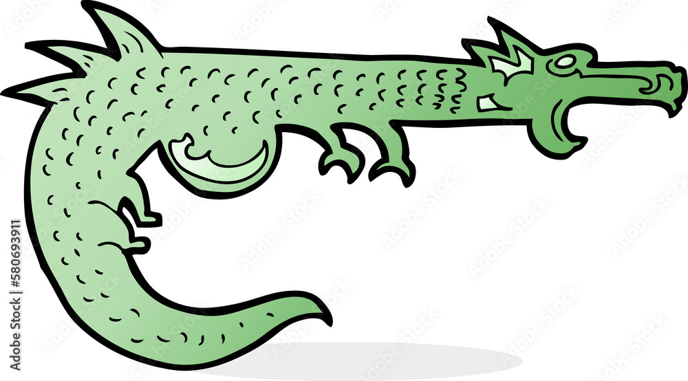 Fototapeta premium cartoon medieval dragon