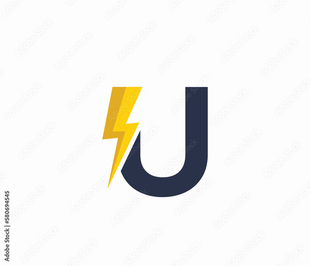 U Energy logo or letter U Electric logo. U Energy logo or letter U Electric logo.