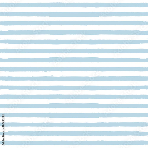 Watercolor stripes vector pattern, baby blue stripe seamless background, childish pastel brush strokes. marine grunge stripes, cute paintbrush line