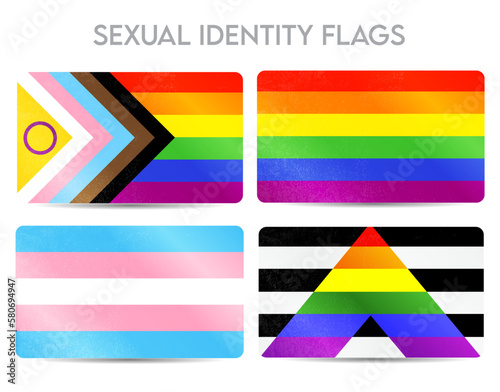 Sexual Identity flags illustration set