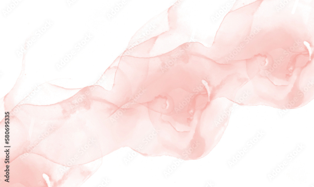 pink alcohol ink elegant abstract ink flow art  with a translucent background