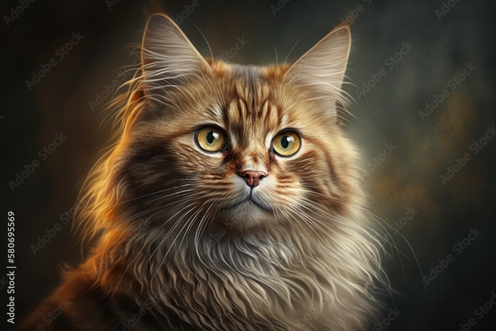 Cat Portrait. Generative AI Cat Portrait. Generative AI