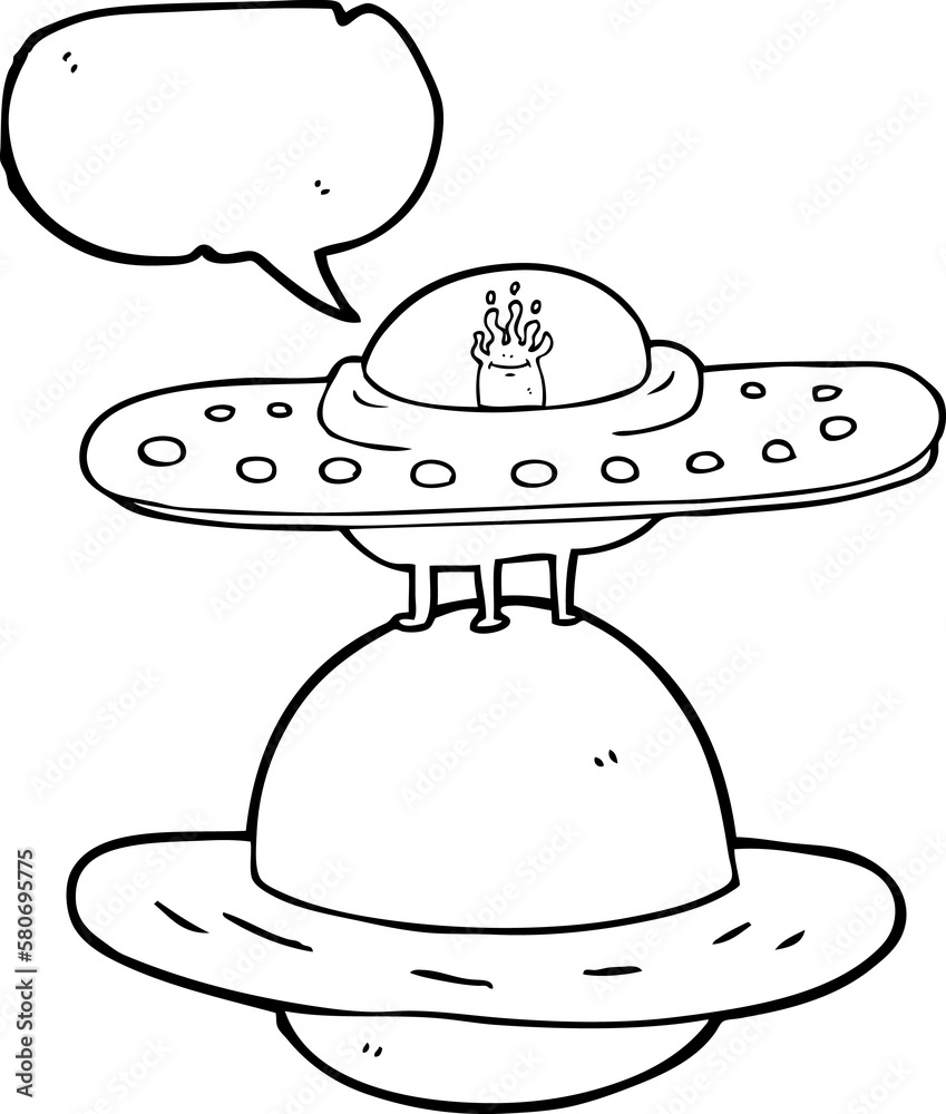 speech bubble cartoon flying saucer speech bubble cartoon flying saucer