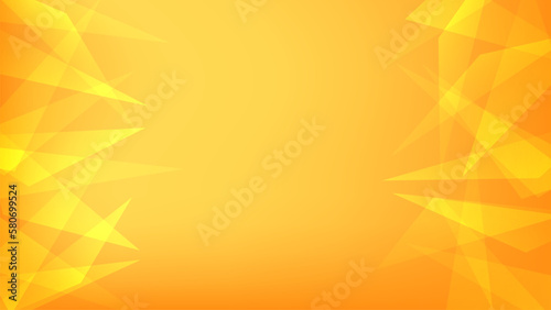 Orange geometric background with transparent triangles. Vector abstract banner