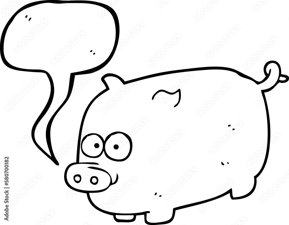speech bubble cartoon pig speech bubble cartoon pig