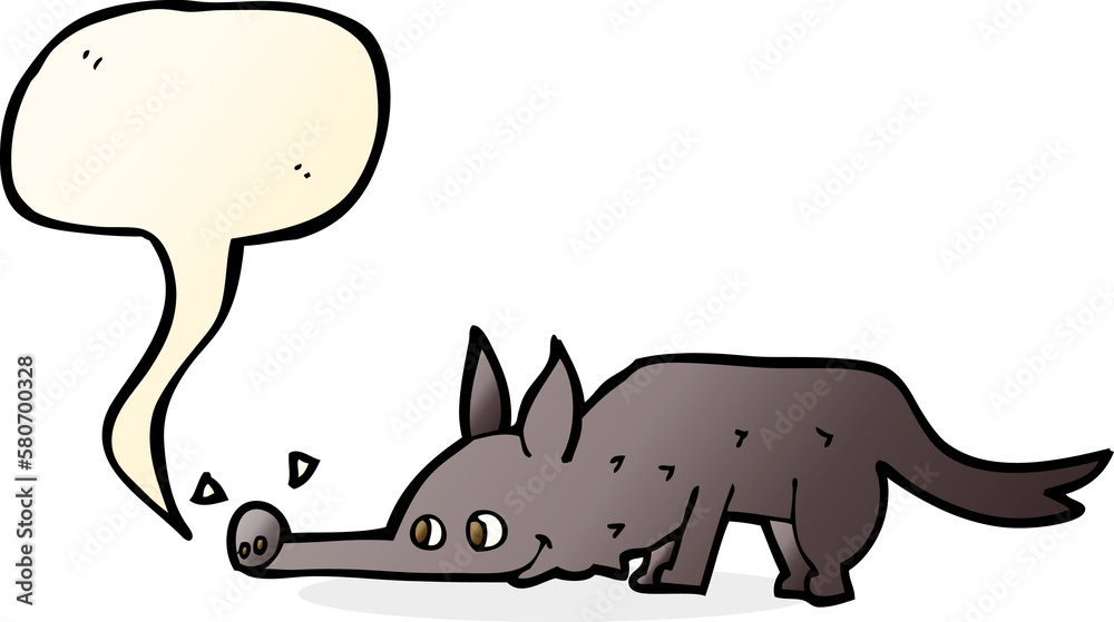 cartoon dog sniffing floor with speech bubble cartoon dog sniffing floor with speech bubble