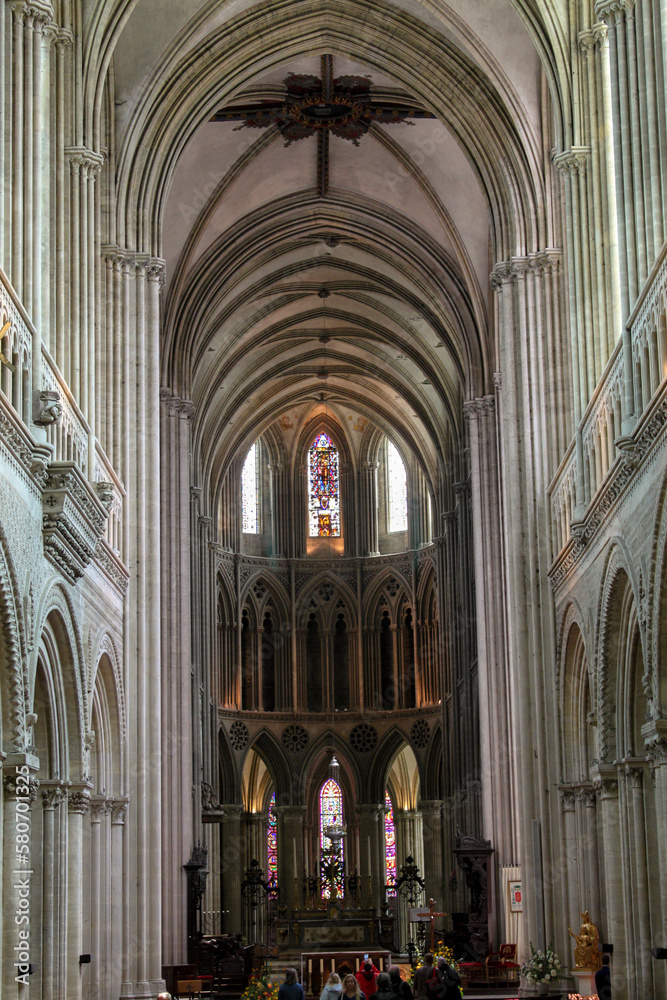 Gothic elements. Cathedral of Our Lady of Bayeux , France