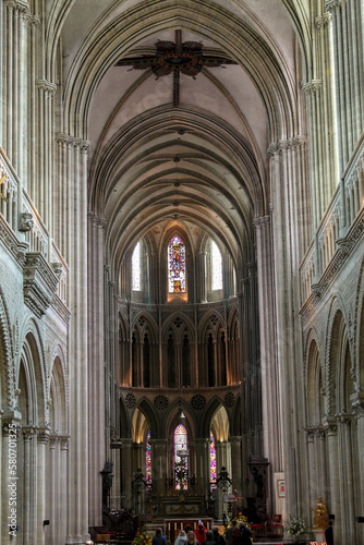 Gothic elements. Cathedral of Our Lady of Bayeux , France