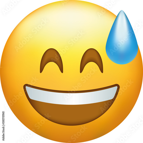 Laughing Smiling Emoji Face. Emoticon.