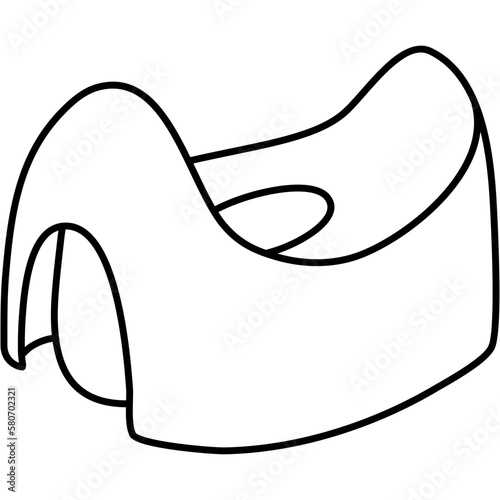 Kids toilet pot. Potty-chair for children. Doodle drawing.