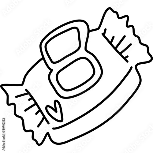 Wet wipes. Cute doodle element.